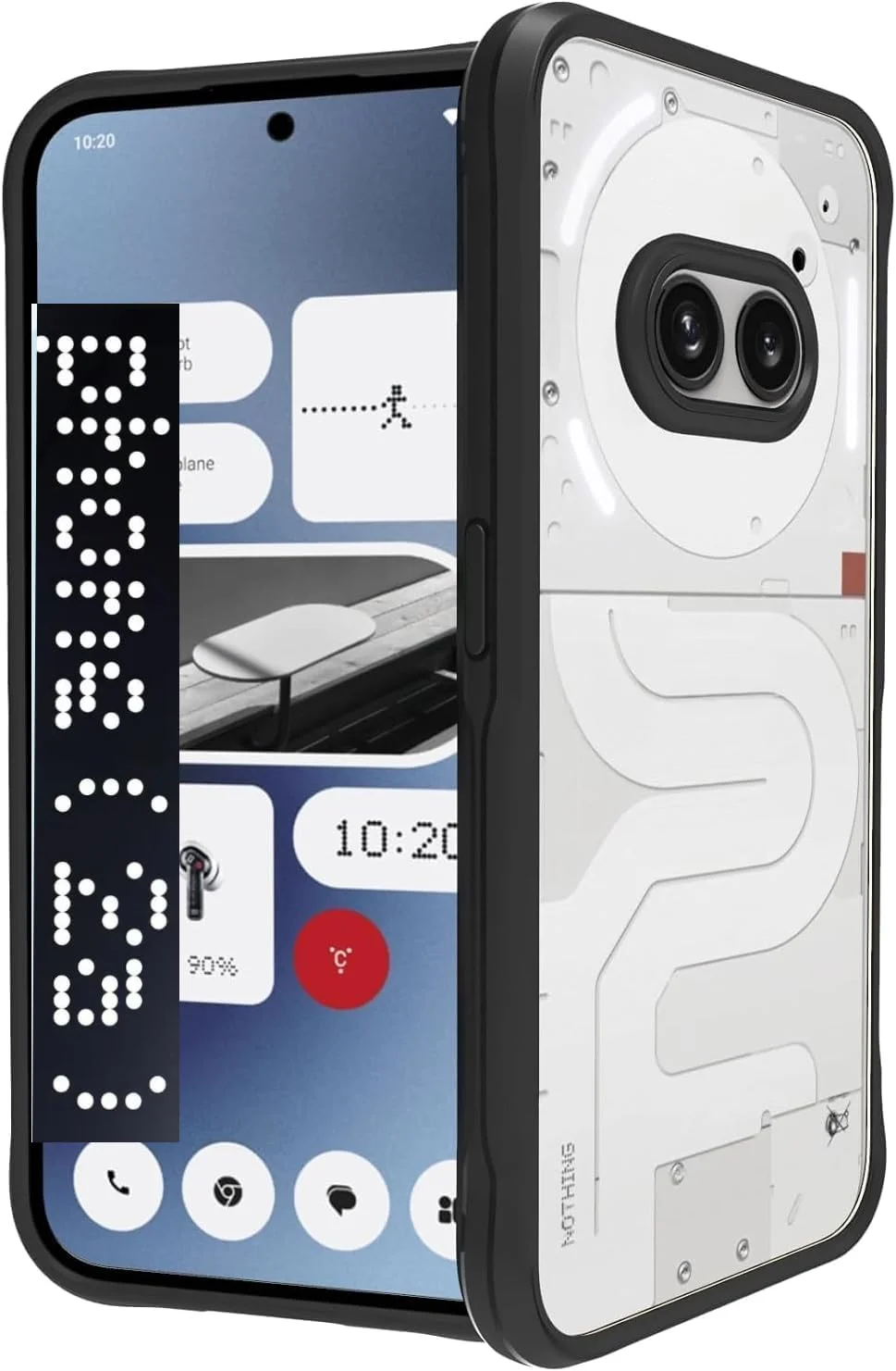 کاور شفاف برای گوشی ناتینگ فون 2a مدل 2024، پشت سخت PC شفاف و بامپر نرم TPU، ضد ضربه، محافظ باریک و نازک برای ناتینگ فون (2a) 2024