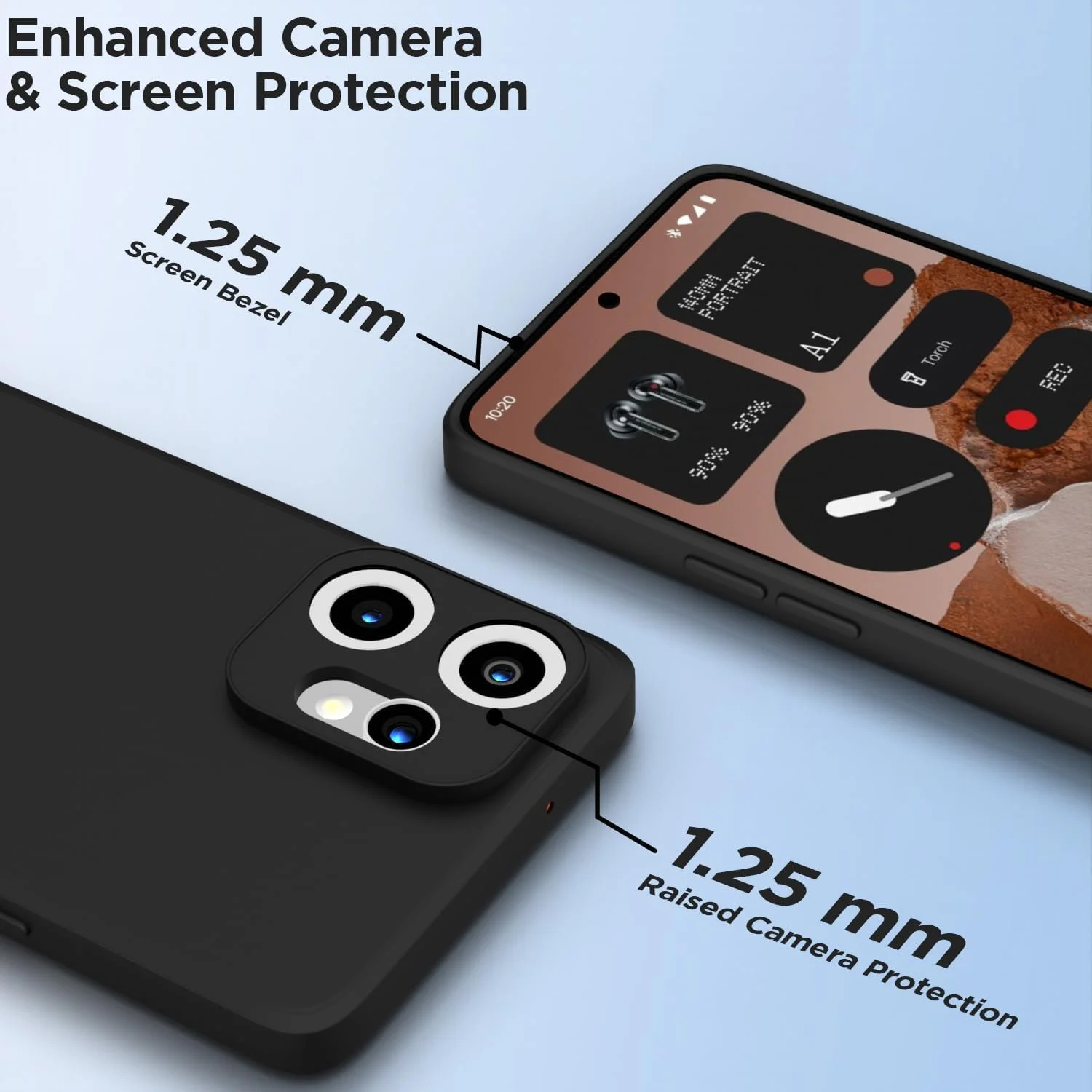 قاب محافظ سیلیکونی ضد خش و ضد ضربه برای CMF By Nothing Phone 2 Pro، با طراحی باریک و لمس نرم و ابریشمی - مشکی مات