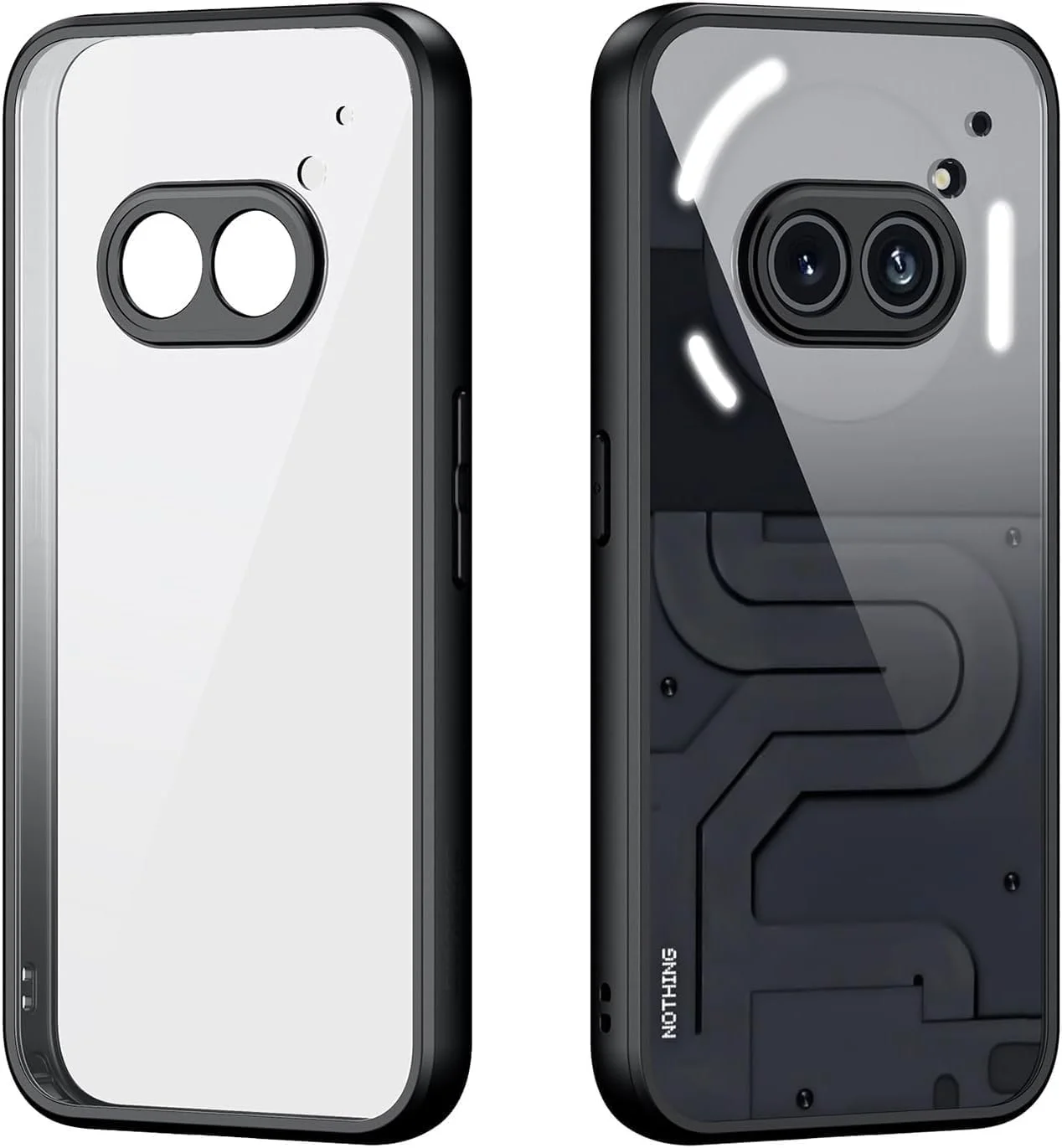 قاب محافظ گوشی ناتینگ فون 2A، کاور محافظ سبک وزن هیبریدی PC سخت + ضربه گیر TPU نرم [طراحی پشت شفاف] سازگار با ناتینگ 2A پلاس