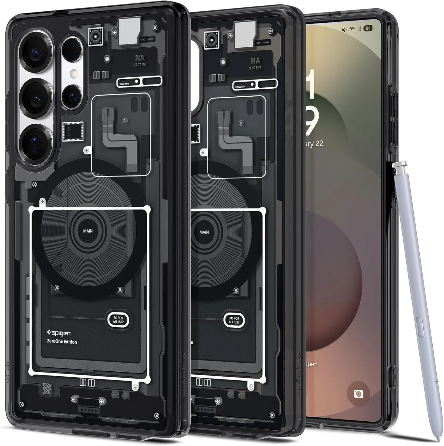 کاور محافظ گوشی سامسونگ گلکسی S25 Ultra مدل Ultra Hybrid MagFit از Spigen [سازگار با MagSafe] (2025) - Zero One Black