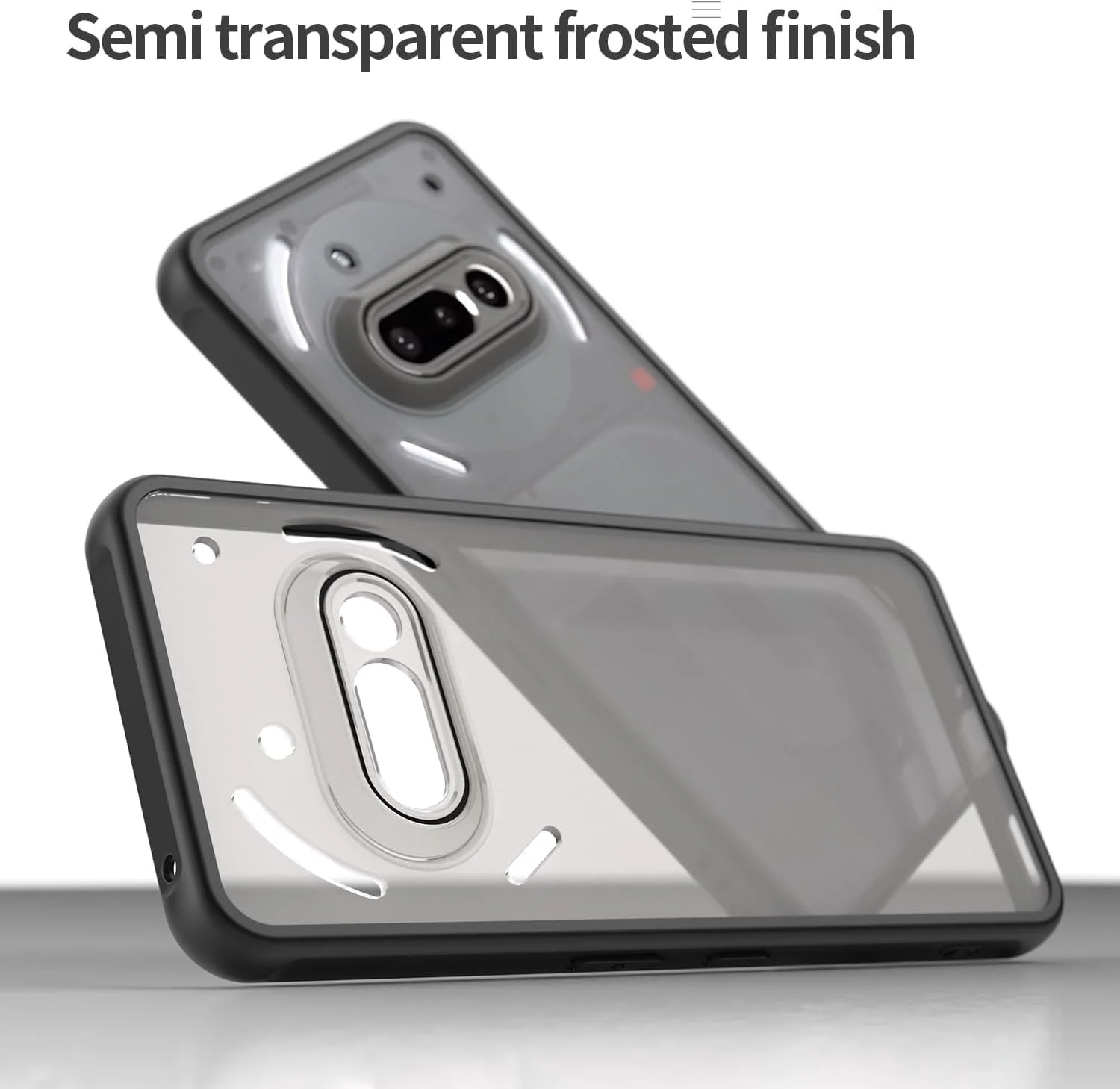 کاور گوشی ناتینگ فون 3a مدل RUNGOS [مات نیمه شفاف] [بافت ابریشمی] [باریک] مقاوم در برابر سقوط از ارتفاع 3.6 متری، قاب پشتی سخت و ضد ضربه مناسب گوشی ناتینگ 3a، سال 2025