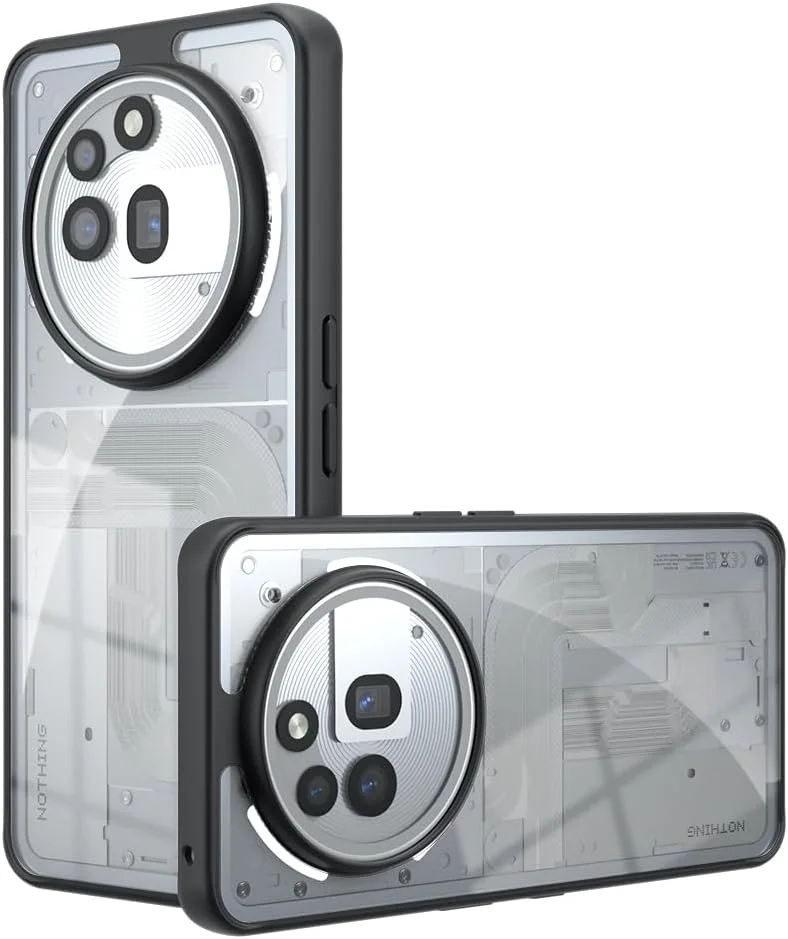 کاور شفاف برای ناتینگ فون 3a Pro: پشت سخت PC و بامپر نرم TPU، پوشش باریک و شفاف کریستالی. ضد ضربه، ضد زردی، محافظت با گریپ ضد لغزش