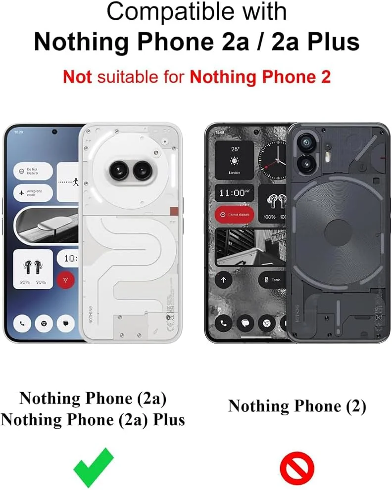 کاور شفاف گوشی ناتینگ فون 2A / ناتینگ فون 2A پلاس، کاور موبایل TPU با قابلیت جذب شوک و گوشه‌های تقویت‌شده، کاور محافظ نرم، انعطاف‌پذیر و شفاف