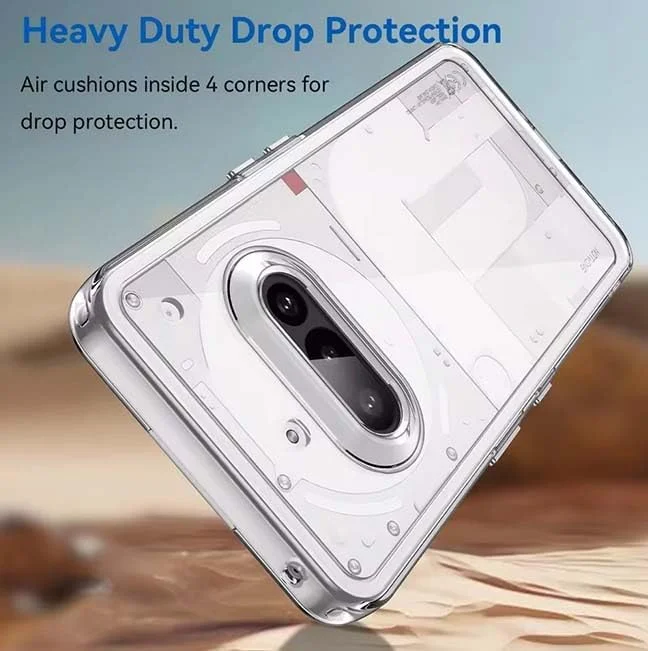 کاور محافظ گوشی ناتینگ فون 3a به همراه محافظ صفحه نمایش شیشه ای حرارت دیده، کاور نرم و شفاف TPU ضد خش [1+2 تکه]