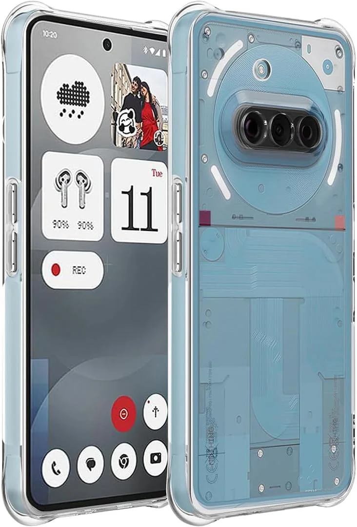 کاور شفاف گوشی ناتینگ فون 3a مدل 2025، کاور موبایل TPU با قابلیت جذب شوک و گوشه‌های تقویت‌شده، نرم، منعطف و محافظ بامپر شفاف