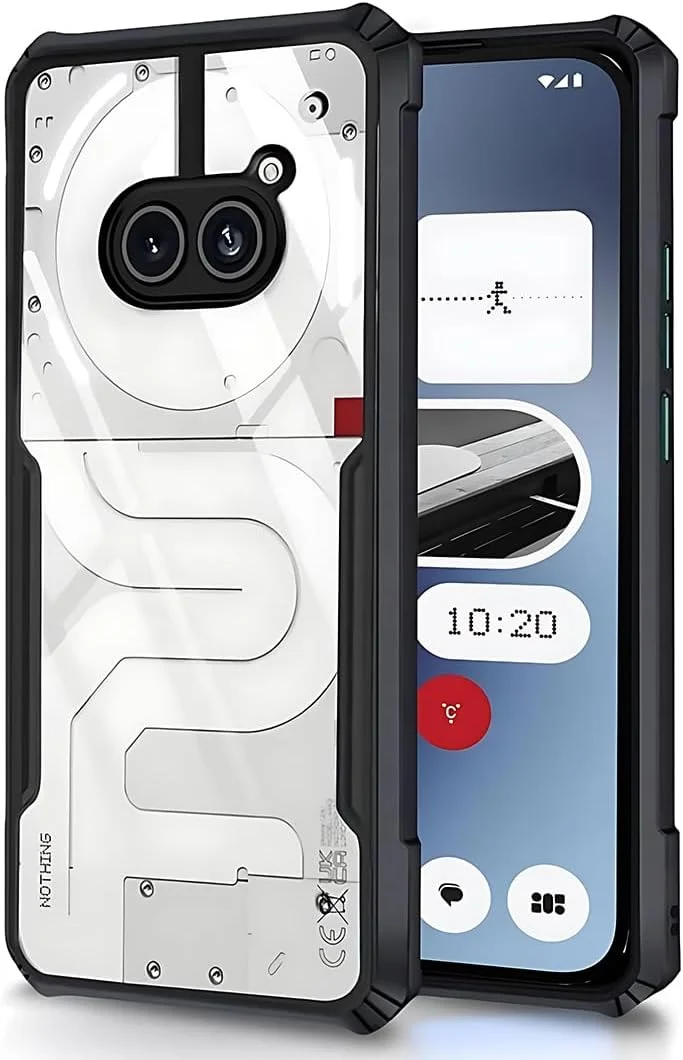 کاور محافظ شفاف برای ناتینگ 2a/ 2a Plus با محافظت 360 درجه، کاور محافظ گوشی ضد ضربه، پشت PC سخت ضد خش (شفاف)