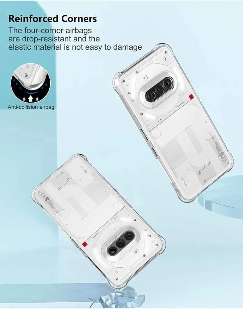 کاور شفاف گوشی ناتینگ فون 3a مدل 2025، کاور موبایل TPU با قابلیت جذب شوک و گوشه‌های تقویت‌شده، نرم، منعطف و محافظ بامپر شفاف