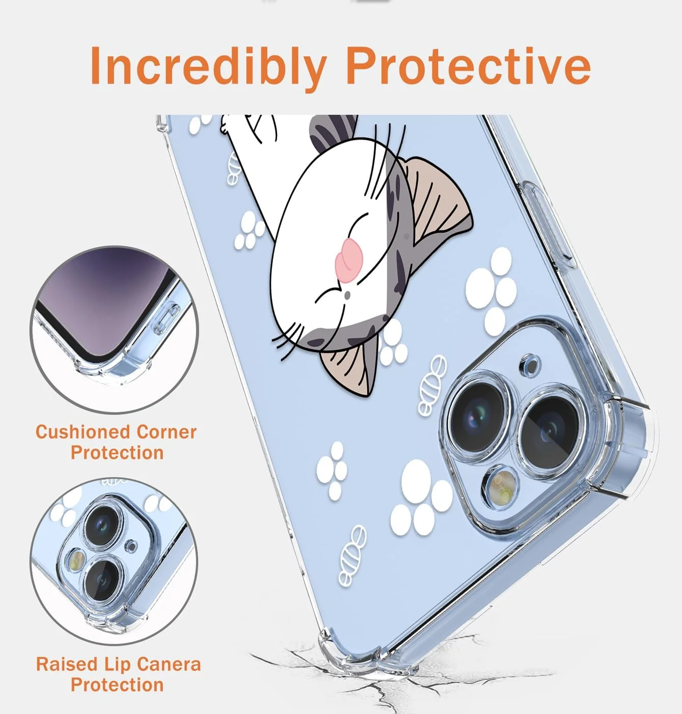 کاور محافظ شفاف YUXING برای Nothing CMF Phone 2 Pro - بامپر TPU نرم با طراحی ضد ضربه و طرح های جذاب (گربه)