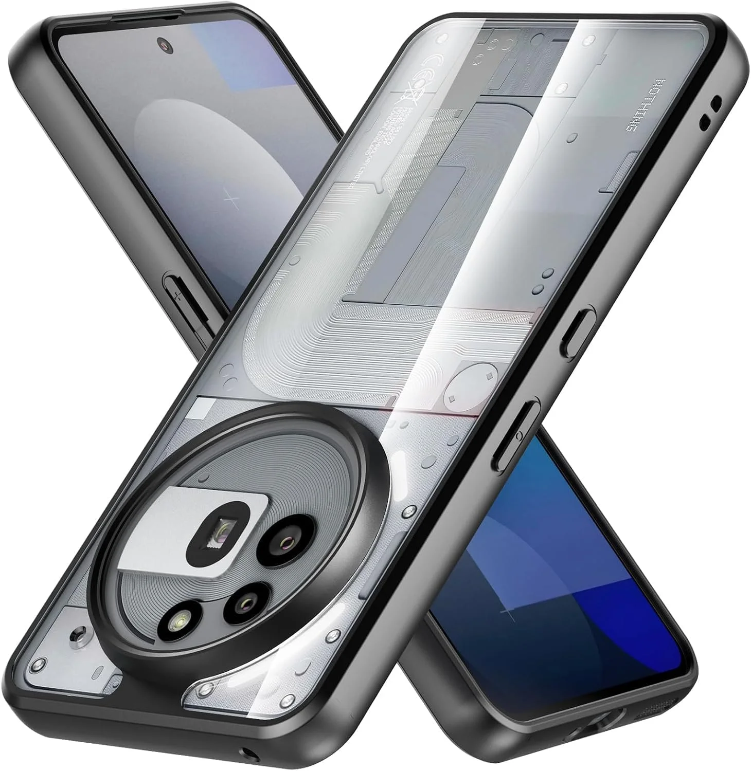 کاور شفاف برای ناتینگ فون (3a Pro)، پشت سخت PC شفاف و بامپر TPU نرم، ضد ضربه، محافظ باریک و نازک برای ناتینگ فون 3a Pro