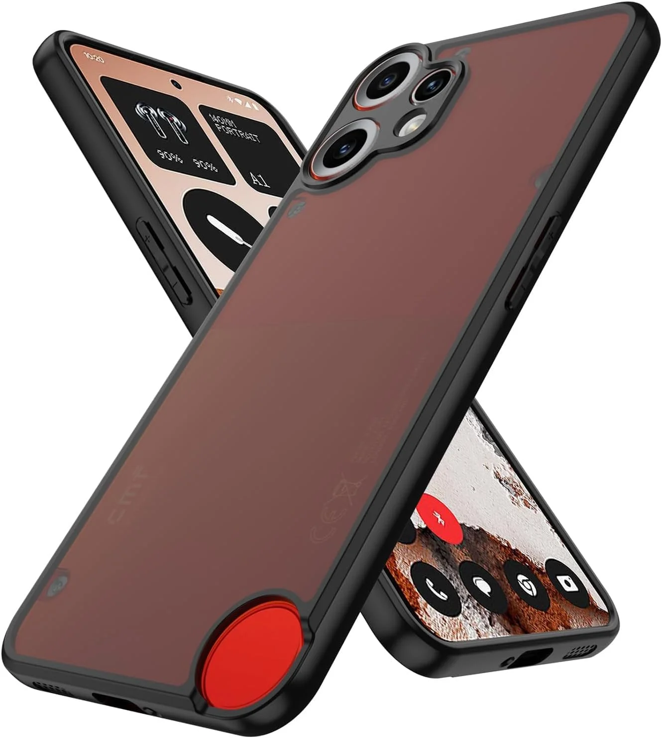 قاب محافظ ضد ضربه برای گوشی ناتینگ CMF Phone 2 Pro، مقاوم در برابر عرق و اثر انگشت (مشکی)