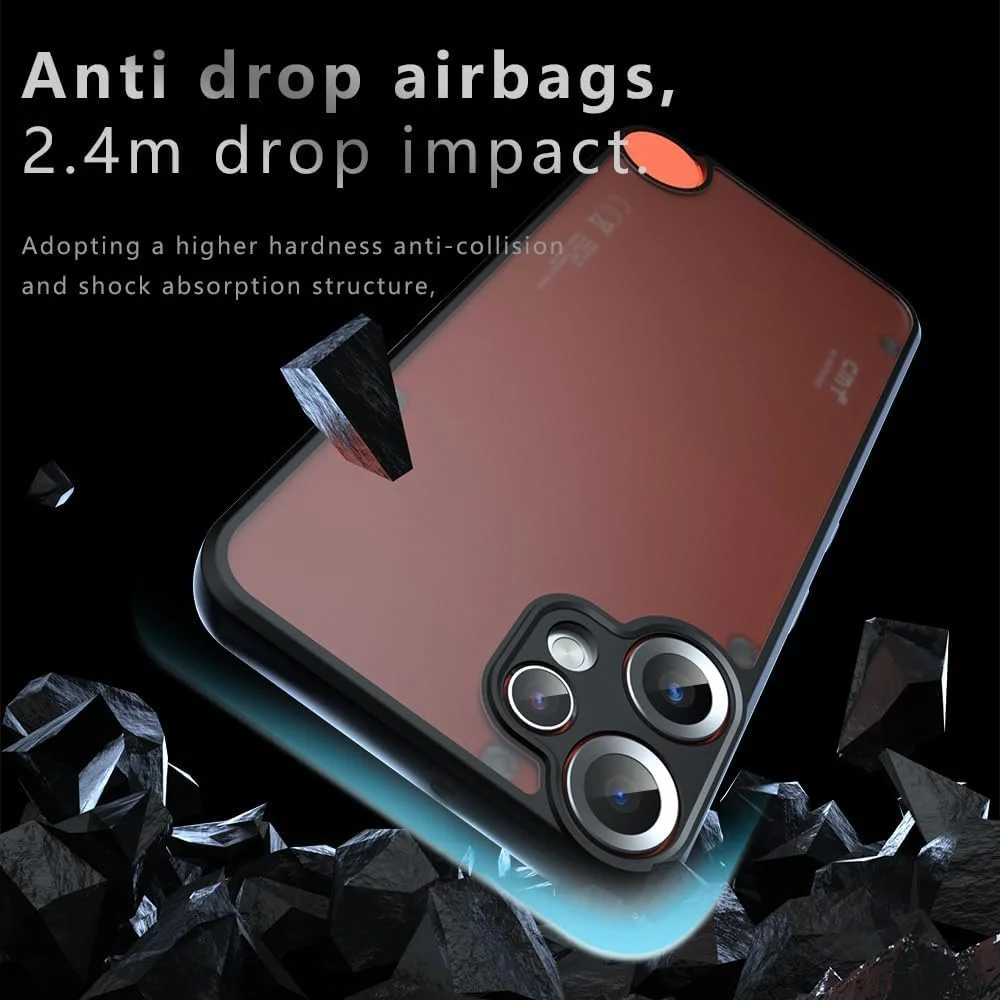 قاب محافظ ضد ضربه برای گوشی ناتینگ CMF Phone 2 Pro، مقاوم در برابر عرق و اثر انگشت (مشکی)