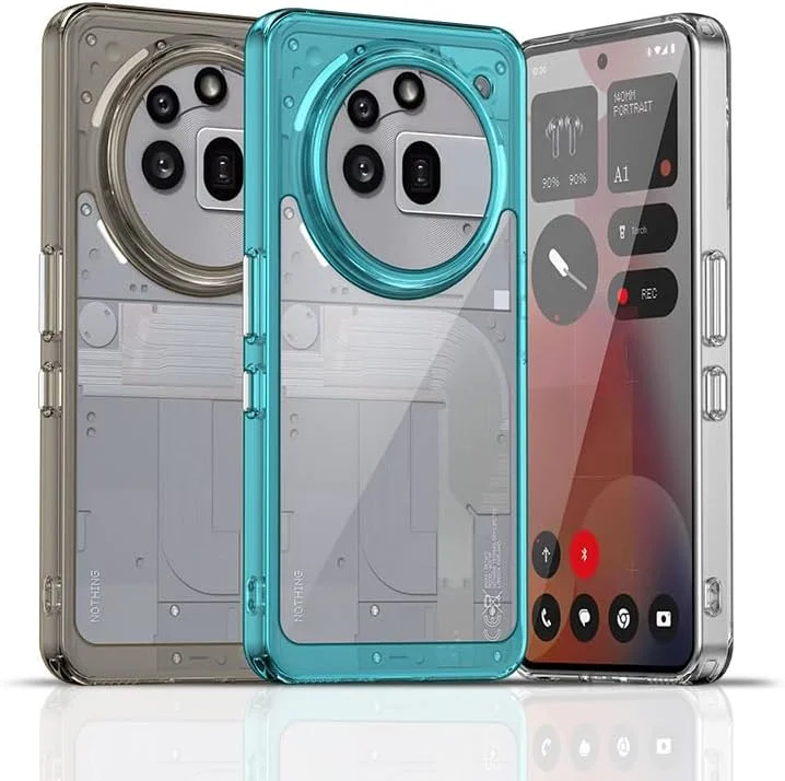 قاب محافظ گوشی شفاف رنگی آبنباتی سازگار با ناتینگ فون 3a Pro (2025)، کاور ضربه گیر نرم و مقاوم در برابر شوک برای ناتینگ فون 3a Pro (خاکستری روشن)