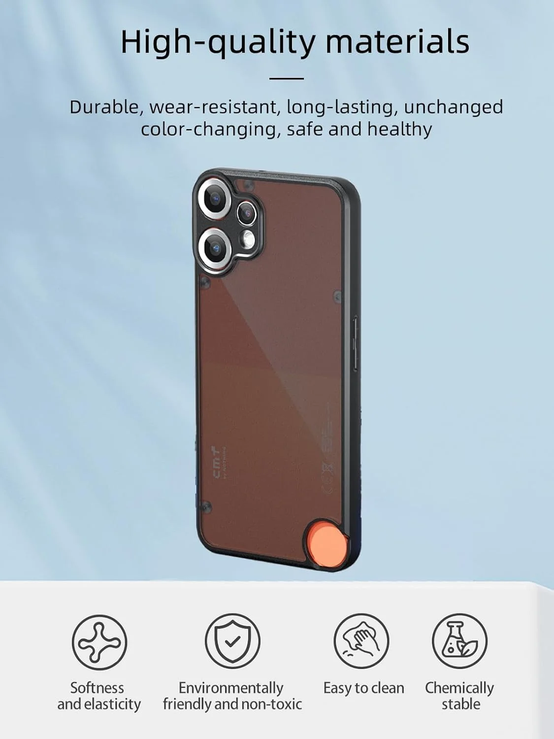 قاب محافظ ضد ضربه برای گوشی ناتینگ CMF Phone 2 Pro، مقاوم در برابر عرق و اثر انگشت (مشکی)