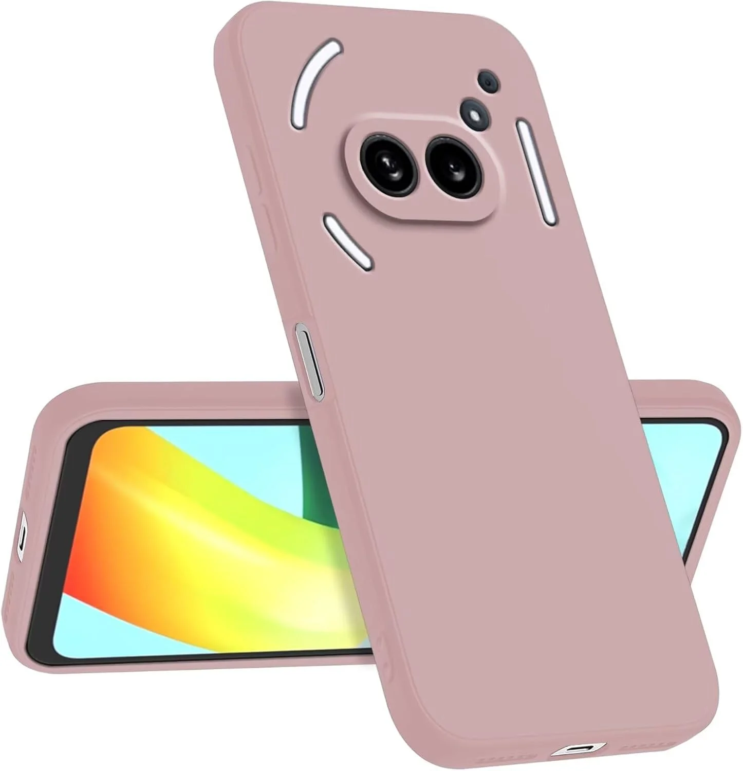 کاور محافظ گوشی ناتینگ فون (2A) / ناتینگ فون (2A) پلاس (6.7 اینچ)، طراحی باریک، ضد ضربه و شخصی‌سازی شده - رنگ ماسه ای