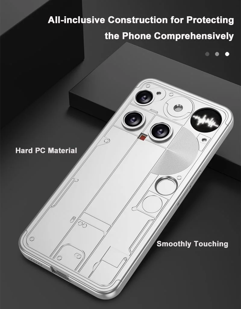 قاب محافظ گوشی ناتینگ فون (3) 5G مدل Gruattreay، ساختار 3 در 1 فراگیر مات، دارای قفل داخلی، ضد اثر انگشت، پوشش محافظ ضد ضربه برای ناتینگ فون 3 (قرمز)