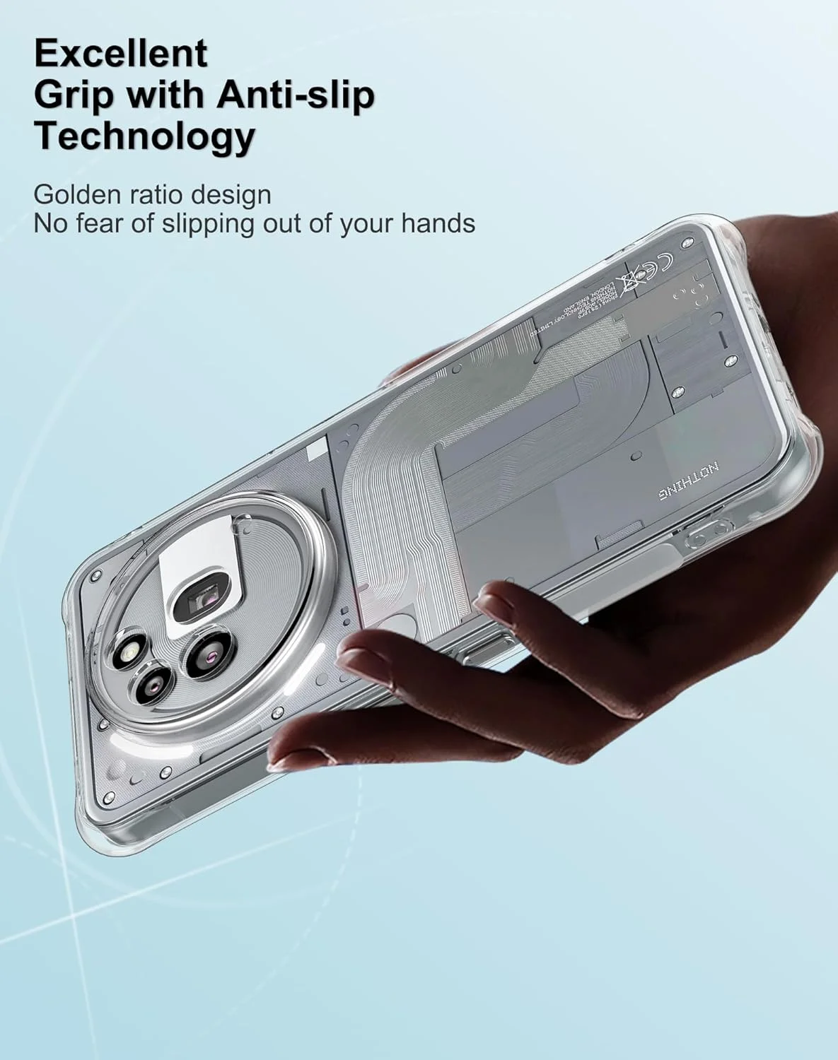 کاور شفاف Foluu برای ناتینگ فون (3a) پرو - کاور محافظ سیلیکونی TPU نازک و مقاوم در برابر خراش با گوشه های تقویت شده برای ناتینگ فون (3a) پرو 2025