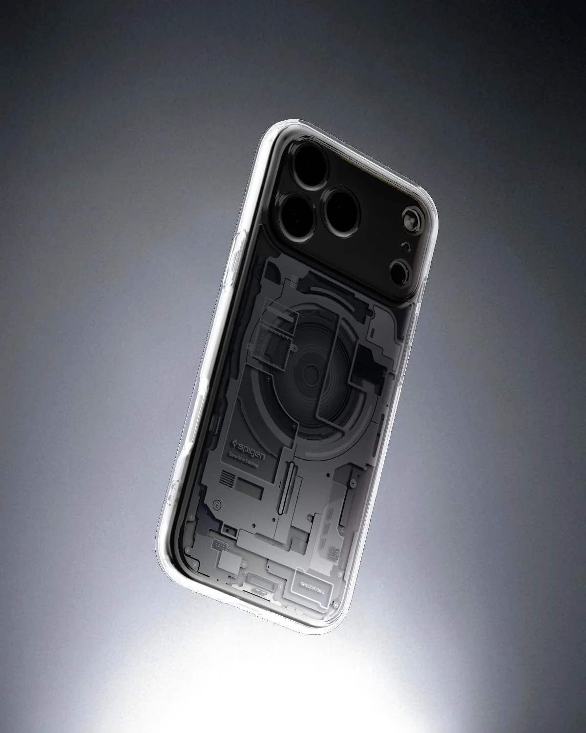 کاور محافظ گوشی آیفون 17 پرو Spigen Ultra Hybrid MagFit سازگار با MagSafe (سال 2025) - طرح Zero One سفید