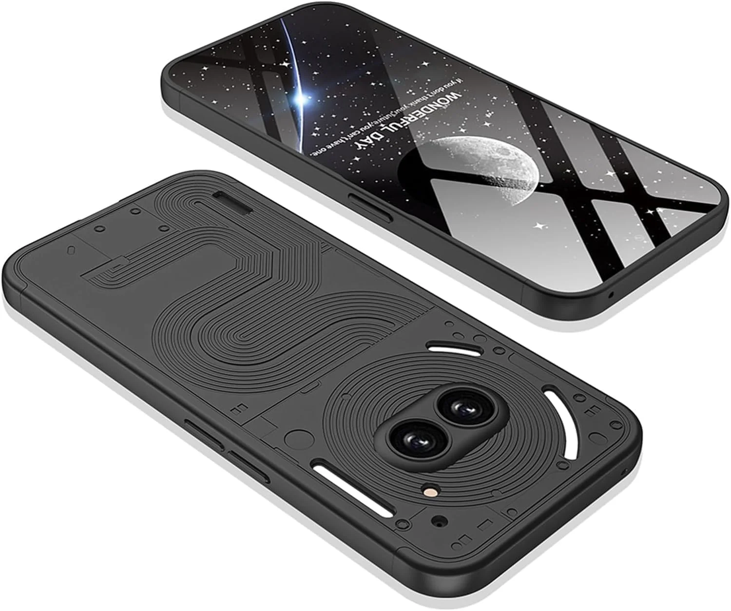 قاب فوق العاده باریک برای تلفن ناتینگ 2A، پوشش ضربه گیر ضد خش برای ناتینگ 2A (مشکی)