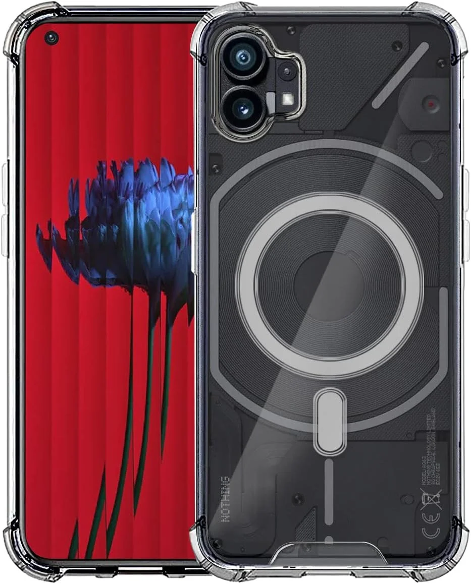 کاور پشتی ترموپلاستیک پلی یورتان پلاس با قابلیت پشتیبانی از شارژ بی‌سیم برای ناتینگ فون 1; سازگار با شارژ بی‌سیم; مقاوم در برابر خراش، شفاف