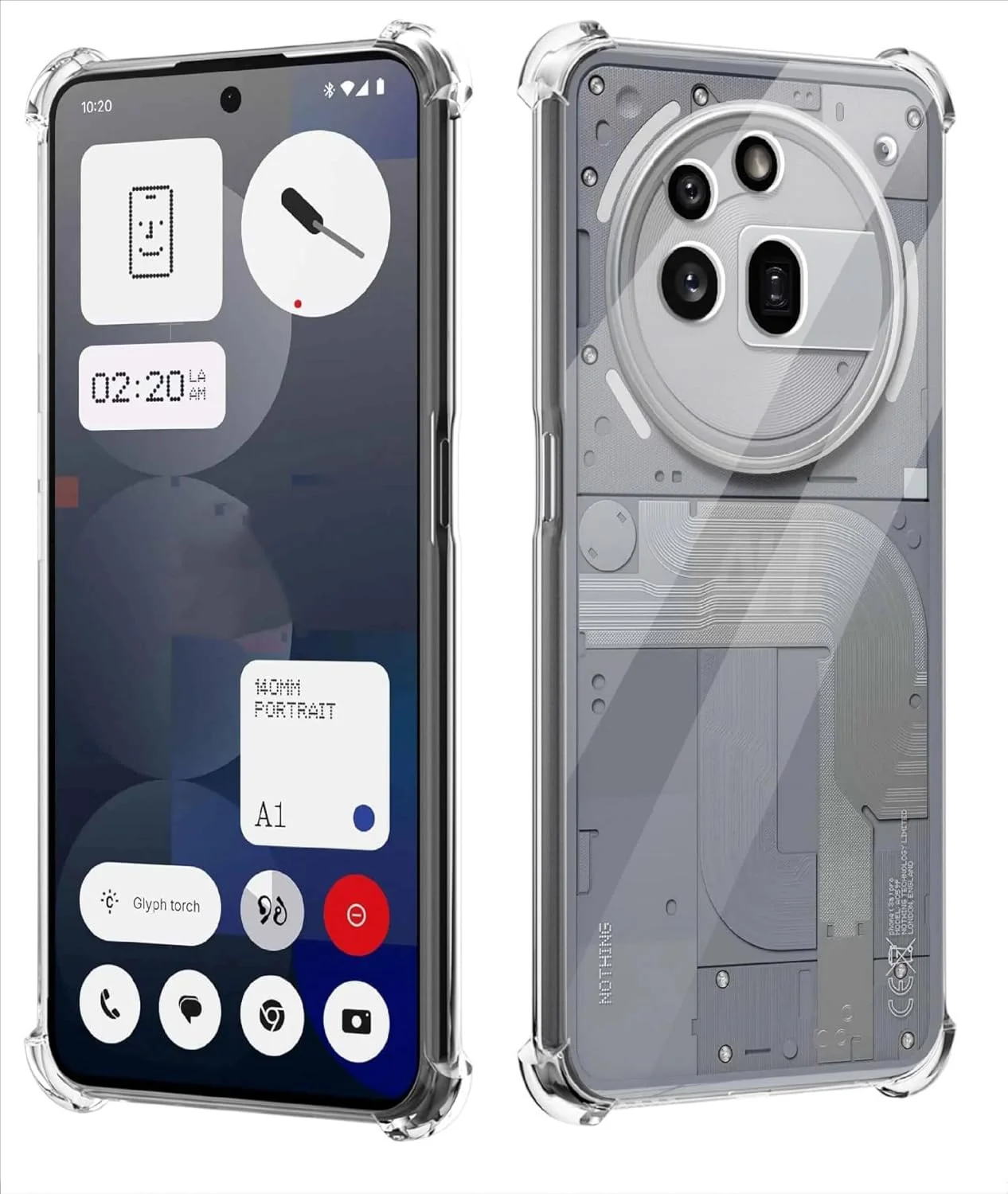 کاور شفاف سازگار با ناتینگ فون (3a) پرو، کاور TPU بسیار نازک، محافظت با بالشتک هوا، کاور ضد ضربه - شفاف