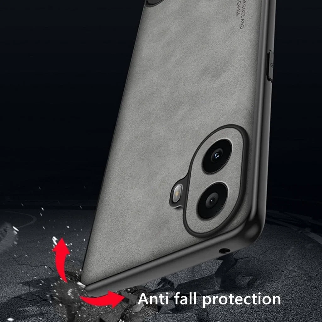 قاب گوشی ناتینگ CMF Phone 2 Pro، قاب چرمی طرح پوست گوسفند با سپر مات [محافظت درجه نظامی] کاور ضد ضربه برای ناتینگ CMF Phone 2 Pro، قاب های گوشی با بافت عالی (آبی)