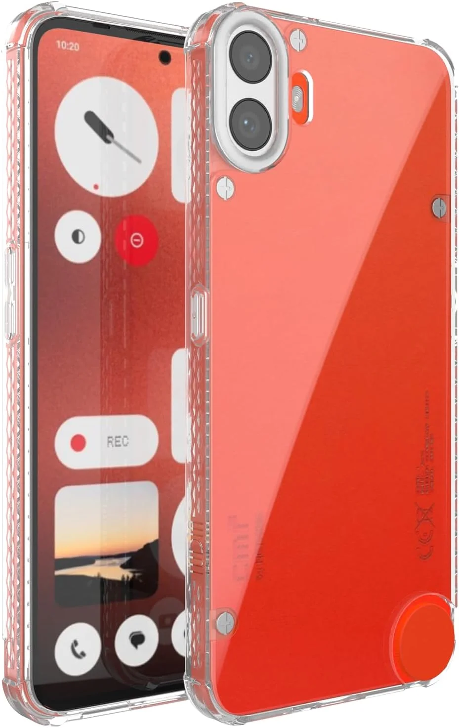 کاور محافظ گوشی ناتینگ CMF Phone 1 مدل TUDIA SKN، [گوشه‌های تقویت‌شده] ضد ضربه، باریک، سبک وزن، با قابلیت چسبندگی، شفاف، TPU با کیفیت، مقاوم در برابر زرد شدن - شفاف