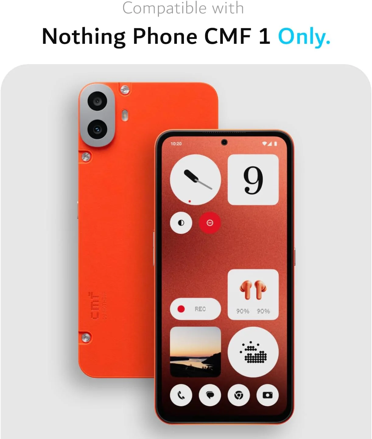 کاور محافظ گوشی ناتینگ CMF Phone 1 مدل TUDIA SKN، [گوشه‌های تقویت‌شده] ضد ضربه، باریک، سبک وزن، با قابلیت چسبندگی، شفاف، TPU با کیفیت، مقاوم در برابر زرد شدن - شفاف