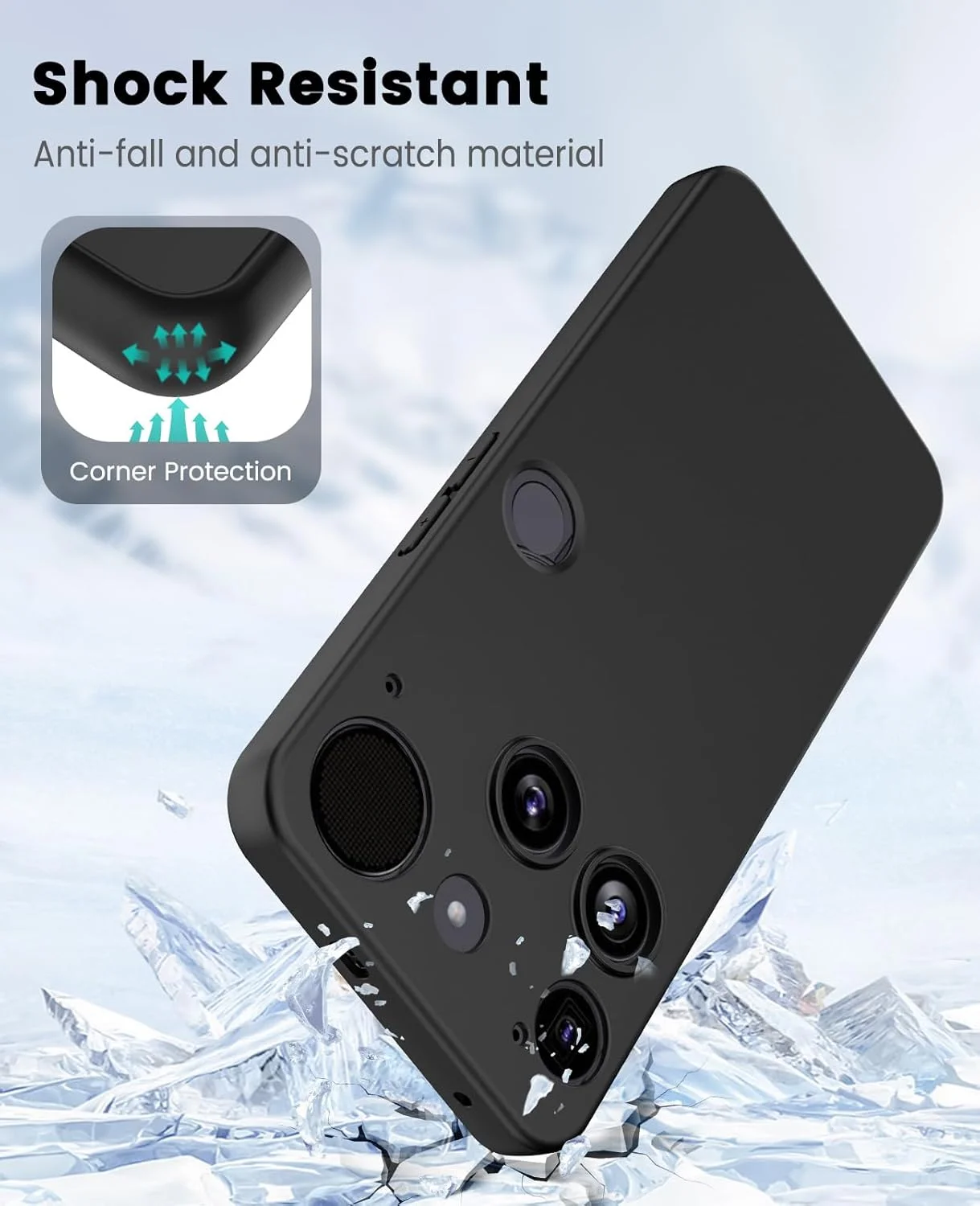 کاور سیلیکونی مشکی ضد خش و ضد ضربه فوق العاده نازک گوشی ناتینگ فون 3