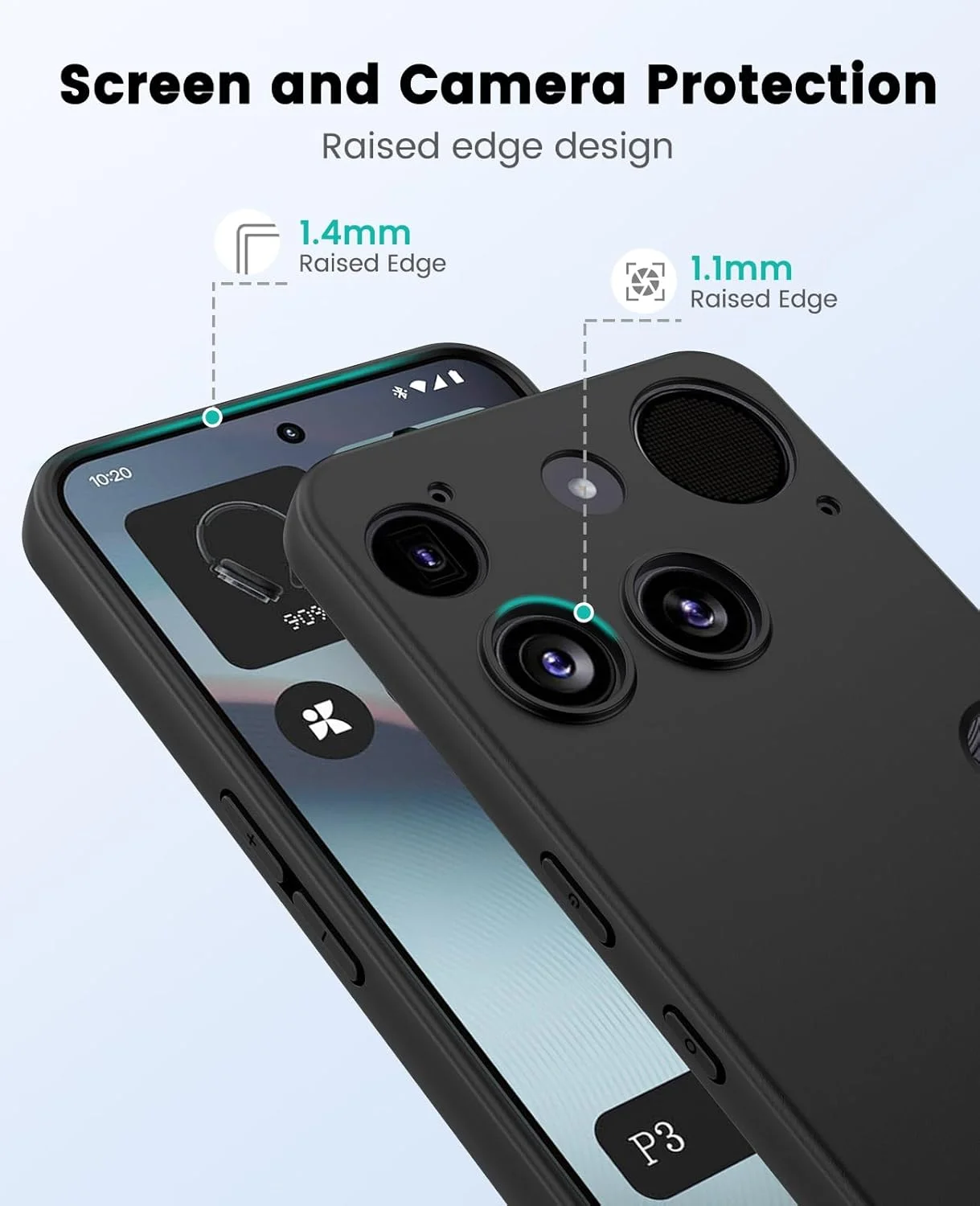 کاور سیلیکونی مشکی ضد خش و ضد ضربه فوق العاده نازک گوشی ناتینگ فون 3