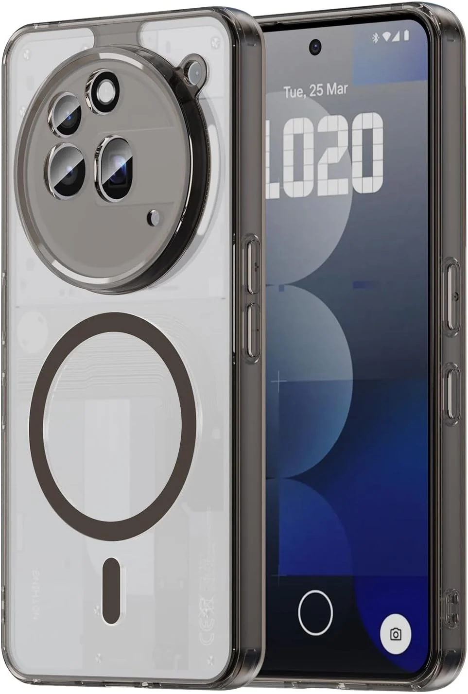 کاور محافظ گوشی ناتینگ فون (3a) پرو SEAHAI با آهنربای MagSafe، فوق العاده نازک، PC سخت شفاف، بامپر TPU سیلیکونی نرم، ضد ضربه و ضد خش، مشکی