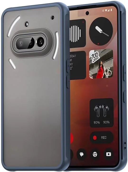 کاور محافظ گوشی ناتینگ فون 3a 5G مدل PC + TPU نیمه شفاف ضد ضربه (آبی)