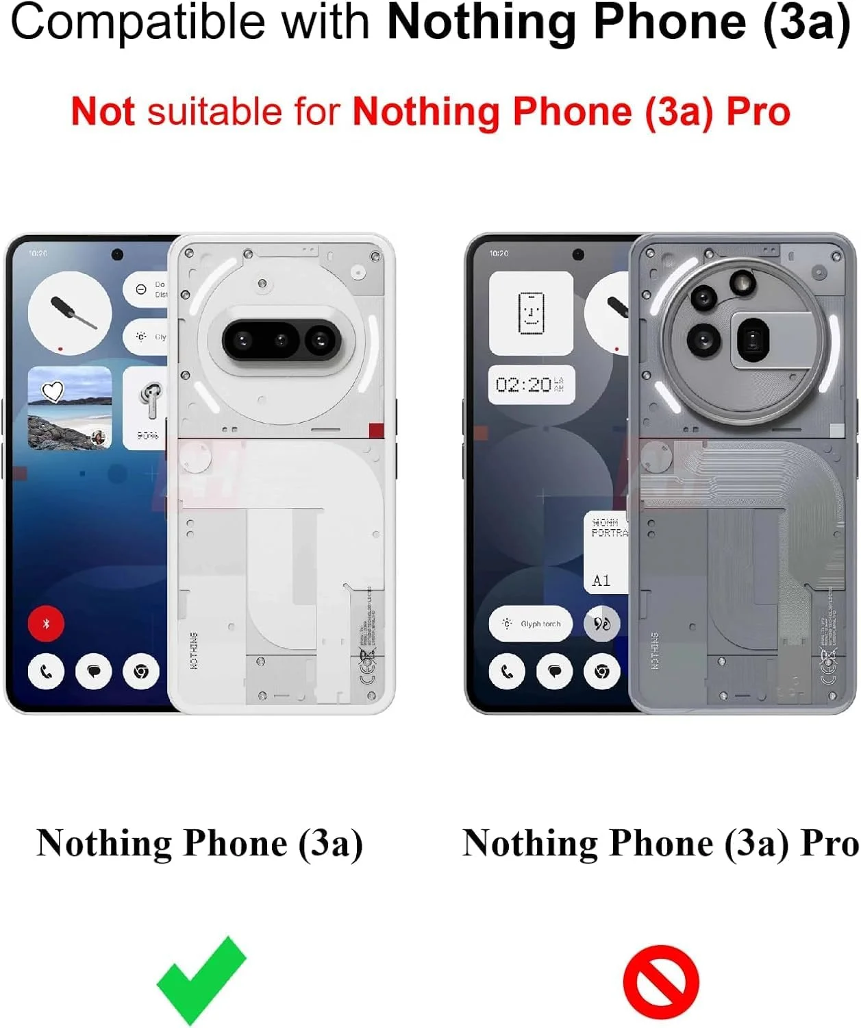 قاب گوشی برای ناتینگ فون 3a، قاب شفاف 6.77 اینچی، TPU نرم ضد ضربه، ضد زردی، ضد خش، محافظت در برابر افتادن، کاور باریک برای ناتینگ فون (3a)