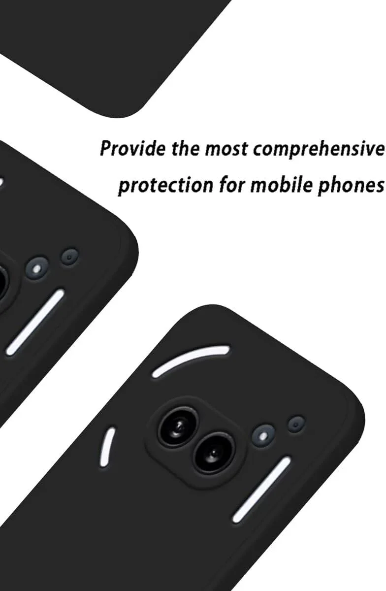 قاب محافظ سیلیکونی مشکی هونلن برای ناتینگ فون (2A) / ناتینگ فون 2A (6.7 اینچ) ، مقاوم در برابر خراش، فوق العاده نازک و نرم