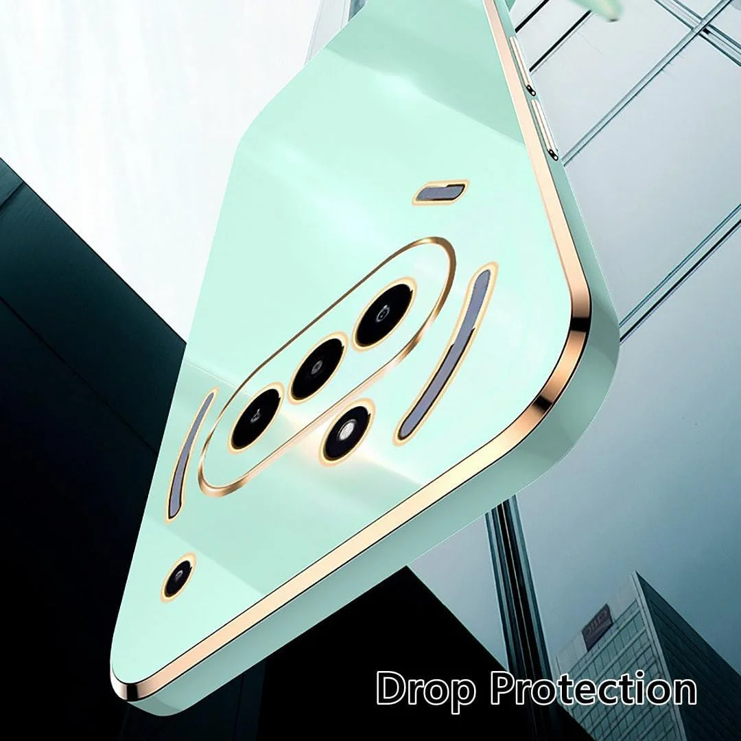 قاب گوشی ناتینگ فون 3a، [پایه حلقه نامرئی]، [لبه طلایی]، فریم آبکاری شده، کاور ناتینگ فون 3a، قاب گوشی ضد ضربه شیک برای هدیه دختران و زنان، مشکی