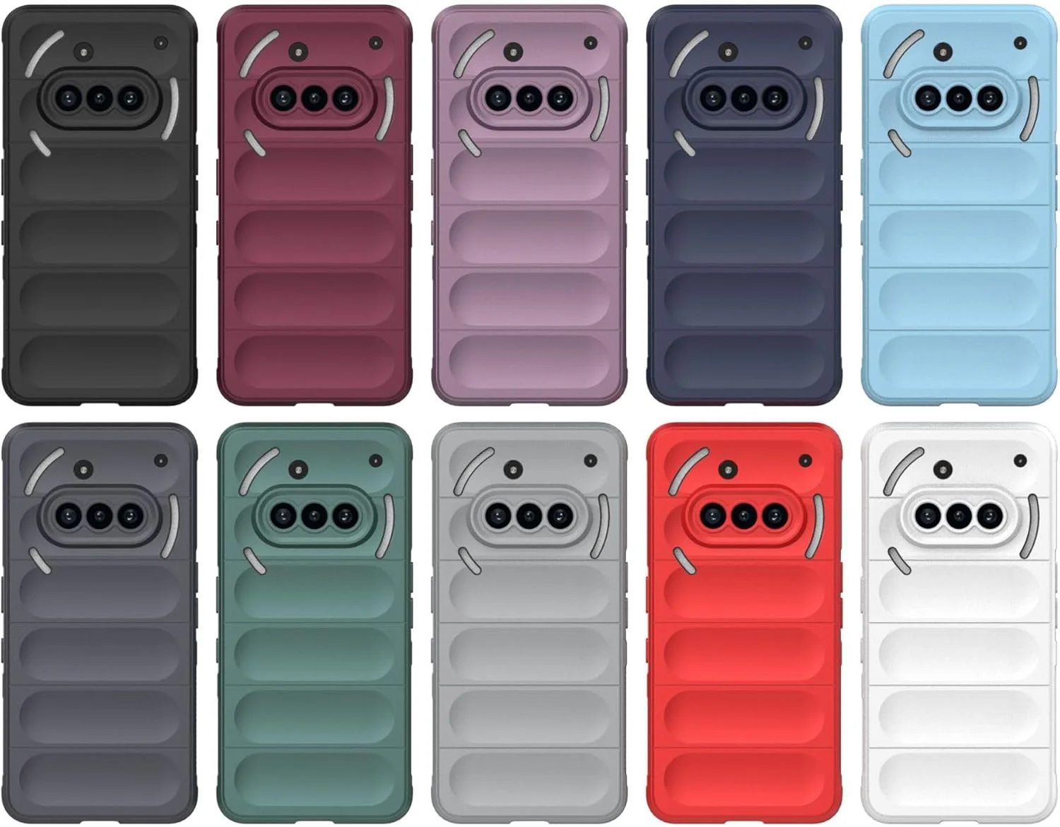 قاب محافظ گوشی ناتینگ فون (3a) مدل Gruattreay، ساخته شده از TPU نرم و انعطاف پذیر، دارای محافظ ایربگ، ضد ضربه، ضد لغزش، پوشش محافظ ضد شوک برای ناتینگ فون 3a (خاکستری تیره)