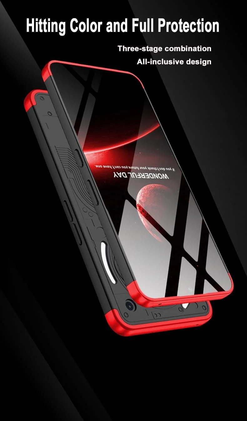 کاور محافظ گوشی ناتینگ فون (3a) مدل Gruattreay، ساختار فراگیر 3 در 1 مات، دارای قفل داخلی، ضد اثر انگشت و ضد ضربه، مناسب برای ناتینگ فون 3a (خاکستری)