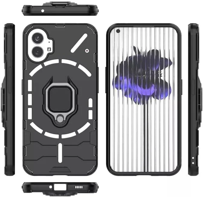 قاب پشتی گوشی ناتینگ فون (1) مدل Spazy Case® | محافظ دو لایه زرهی تمام بدنه + قاب پشتی استنددار PC Hybrid برای گوشی ناتینگ فون (1)