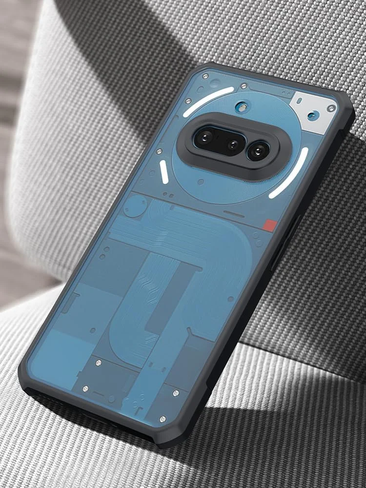 قاب محافظ گوشی ناتینگ فون (3a) مدل بامپر تقویت شده، پشت سخت شفاف، ضد ضربه و محافظ قوی - مشکی