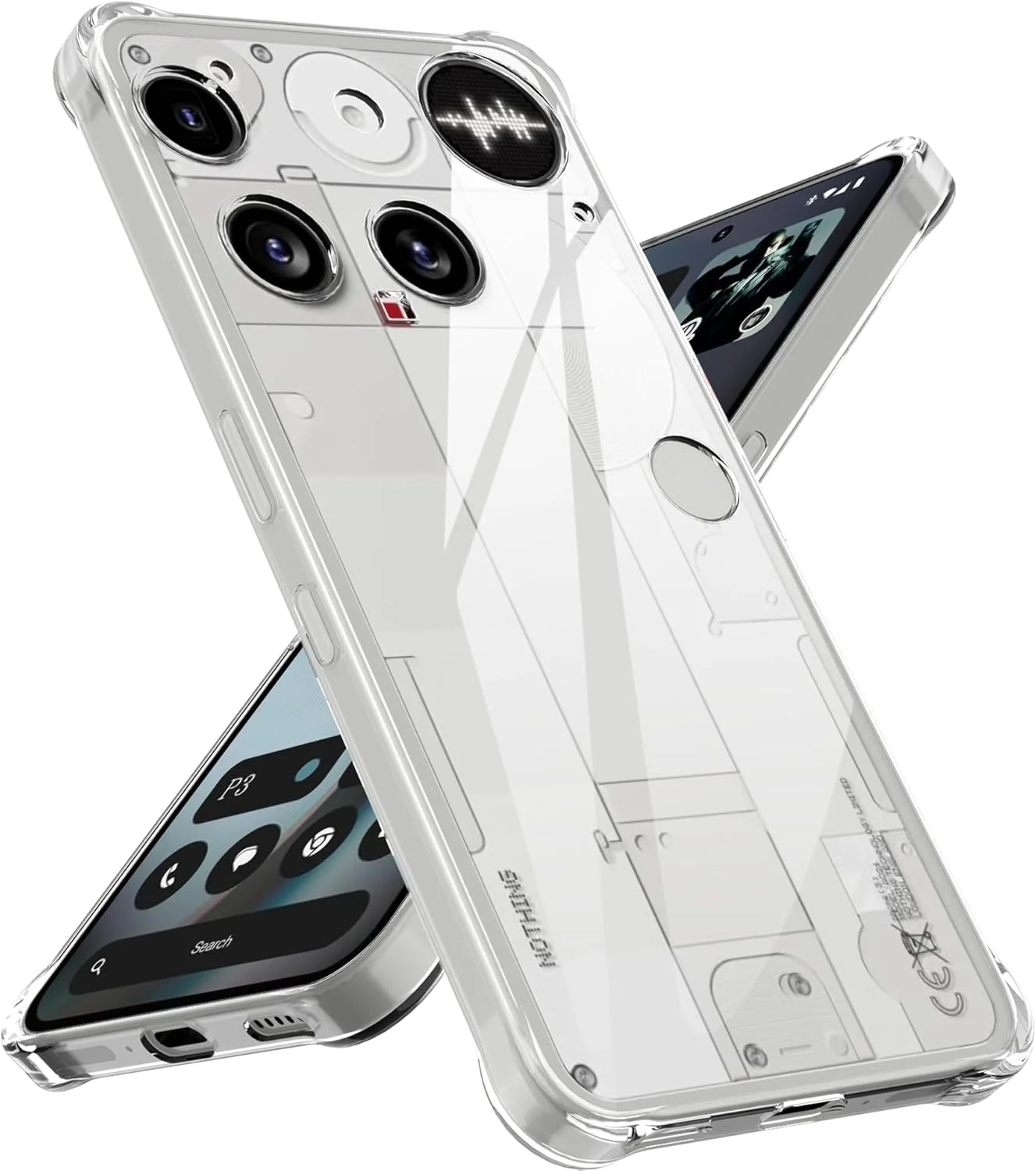 کاور محافظ گوشی ناتبوک برای ناتینگ فون 3، کاور شفاف، ضربه گیر TPU نرم و پشت PC سخت، ضد زردی، ضد خش، کاور باریک، شفاف کاور محافظ گوشی ناتبوک برای ناتینگ فون 3، کاور شفاف، ضربه گیر TPU نرم و پشت PC سخت، ضد زردی، ضد خش، کاور باریک، شفاف