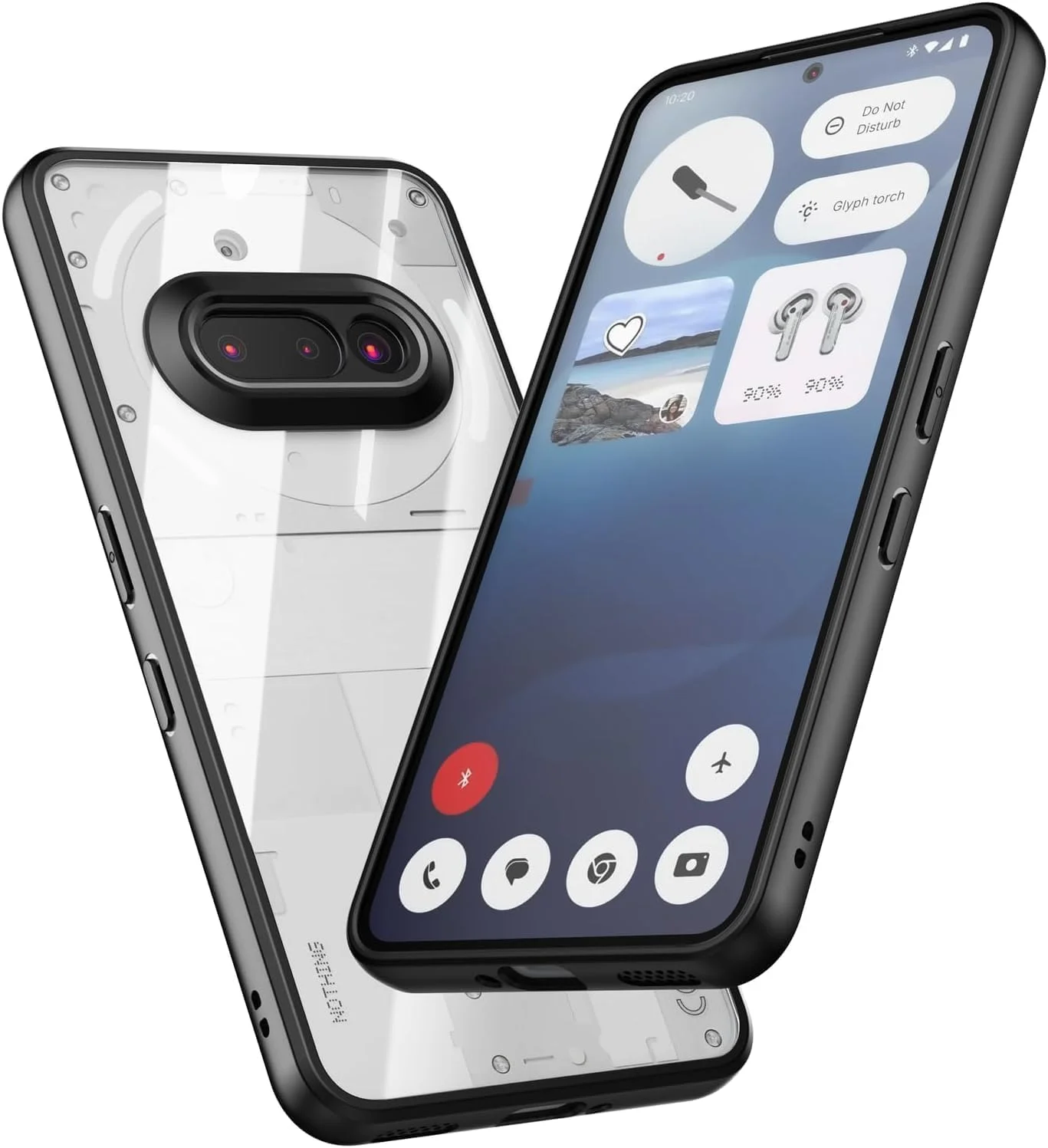 قاب محافظ گوشی ناتینگ فون (3a)، بامپر TPU + پوشش پشتی سخت PC، محافظت ضد ضربه، ضد زردی، باریک و مقاوم (مشکی شفاف) قاب محافظ گوشی ناتینگ فون (3a)، بامپر TPU + پوشش پشتی سخت PC، محافظت ضد ضربه، ضد زردی، باریک و مقاوم (مشکی شفاف)