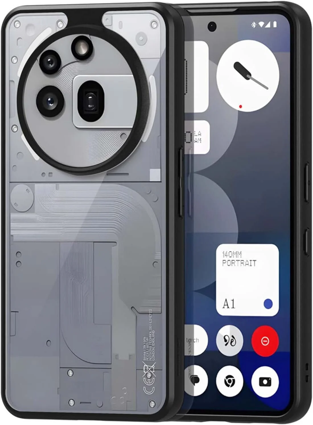 کاور گوشی OIATROE برای Nothing Phone (3a) Pro، [باریک] [ضد اثر انگشت] [بافت مات] [محافظت از لنز] - مشکی