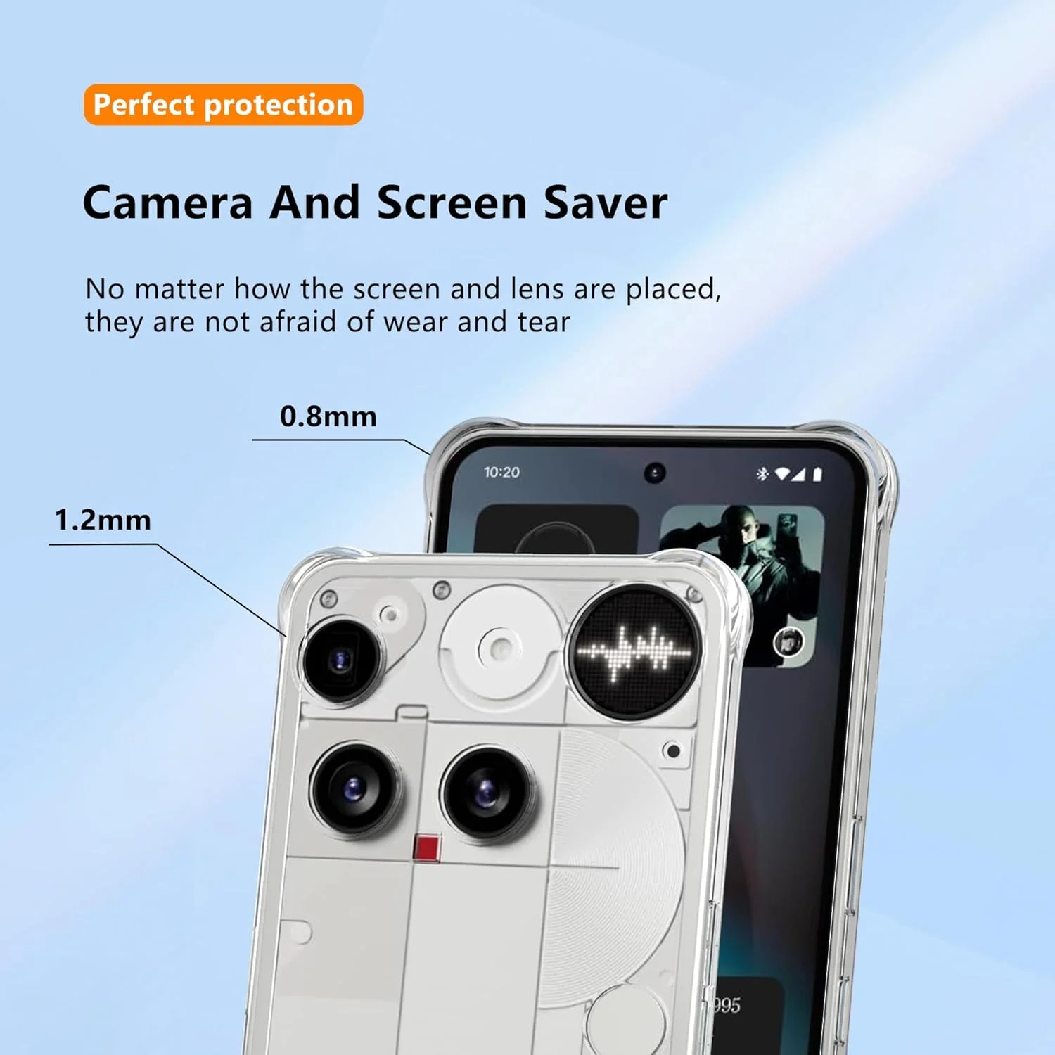 کاور محافظ گوشی ناتبوک برای ناتینگ فون 3، کاور شفاف، ضربه گیر TPU نرم و پشت PC سخت، ضد زردی، ضد خش، کاور باریک، شفاف