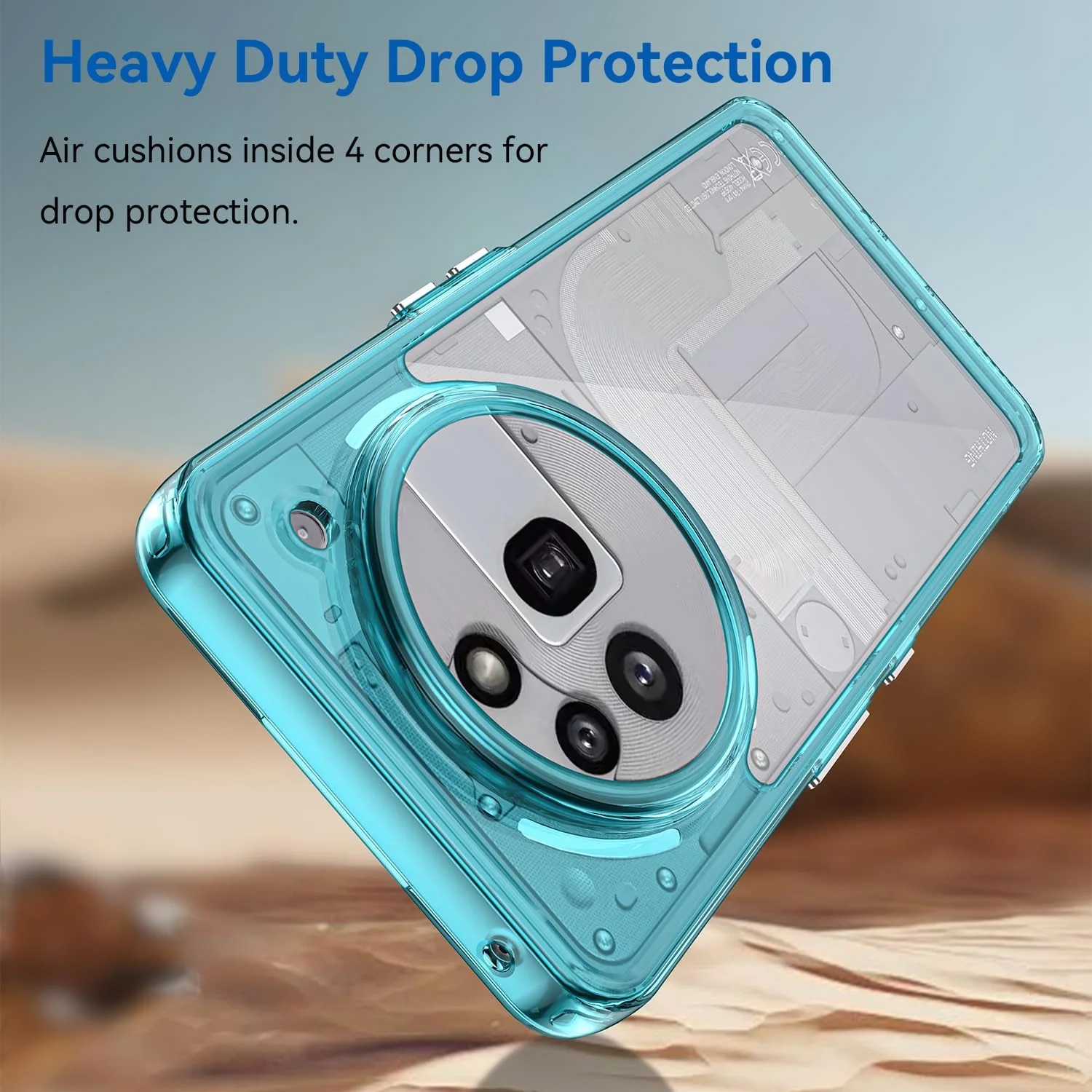 کاور محافظ گوشی ناتینگ فون 3A Pro، کاور ضربه گیر شفاف، پشت PC ضد خش، شفافیت HD، کاور گوشی ناتینگ فون 3A Pro-05