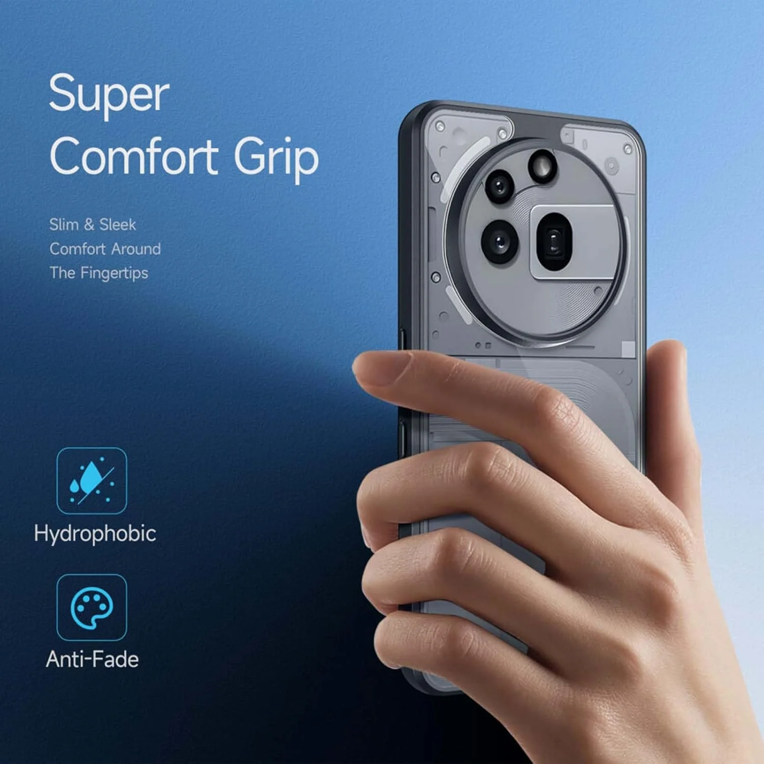 کاور گوشی OIATROE برای Nothing Phone (3a) Pro، [باریک] [ضد اثر انگشت] [بافت مات] [محافظت از لنز] - مشکی