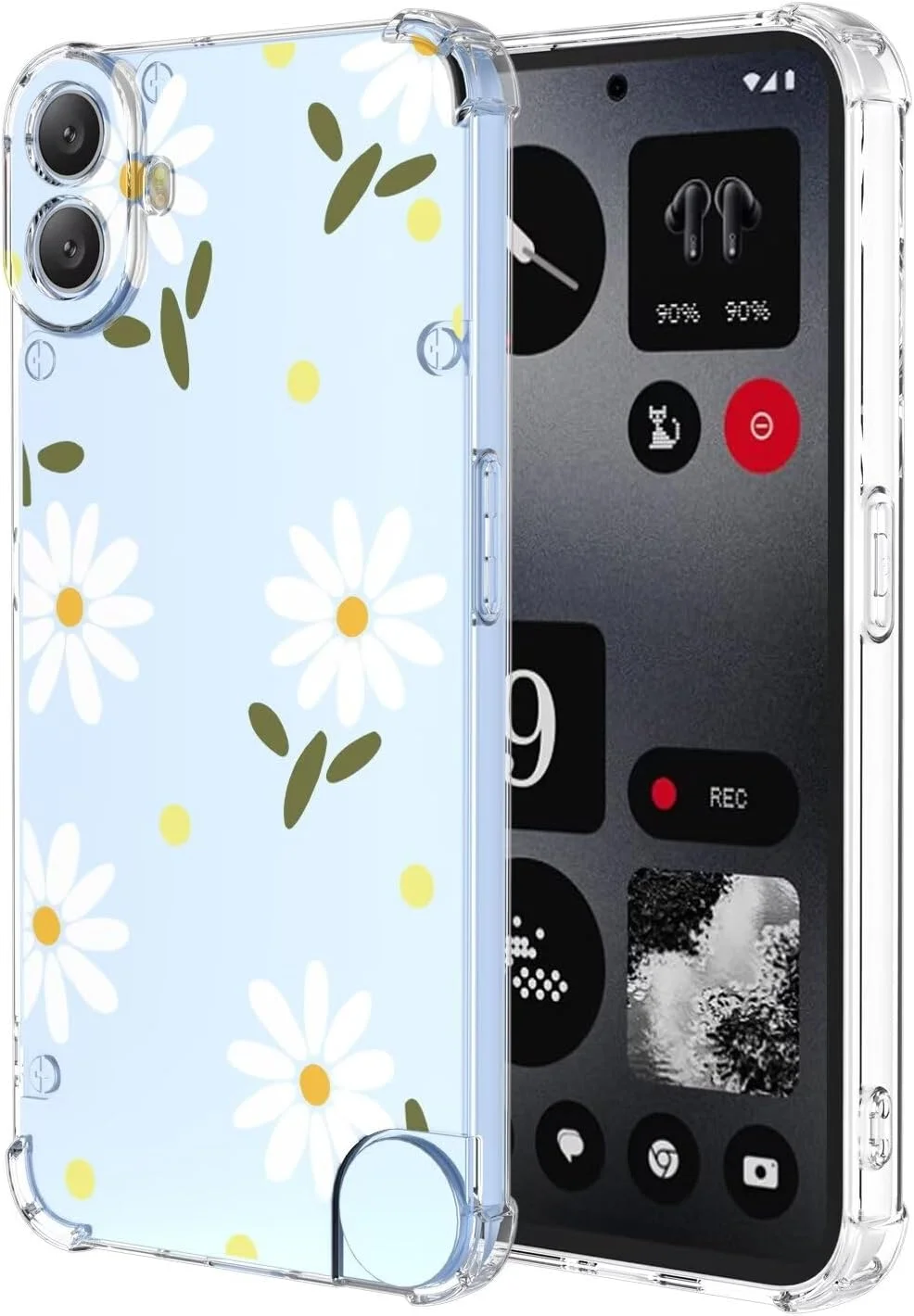 کاور شفاف ESONG برای Nothing CMF Phone 1، قاب محافظ فوق العاده نازک با طرح گل، پوسته گل داوودی برای دختران و زنان، TPU سیلیکونی نرم، Floral-01 کاور شفاف ESONG برای Nothing CMF Phone 1، قاب محافظ فوق العاده نازک با طرح گل، پوسته گل داوودی برای دختران و زنان، TPU سیلیکونی نرم، Floral-01