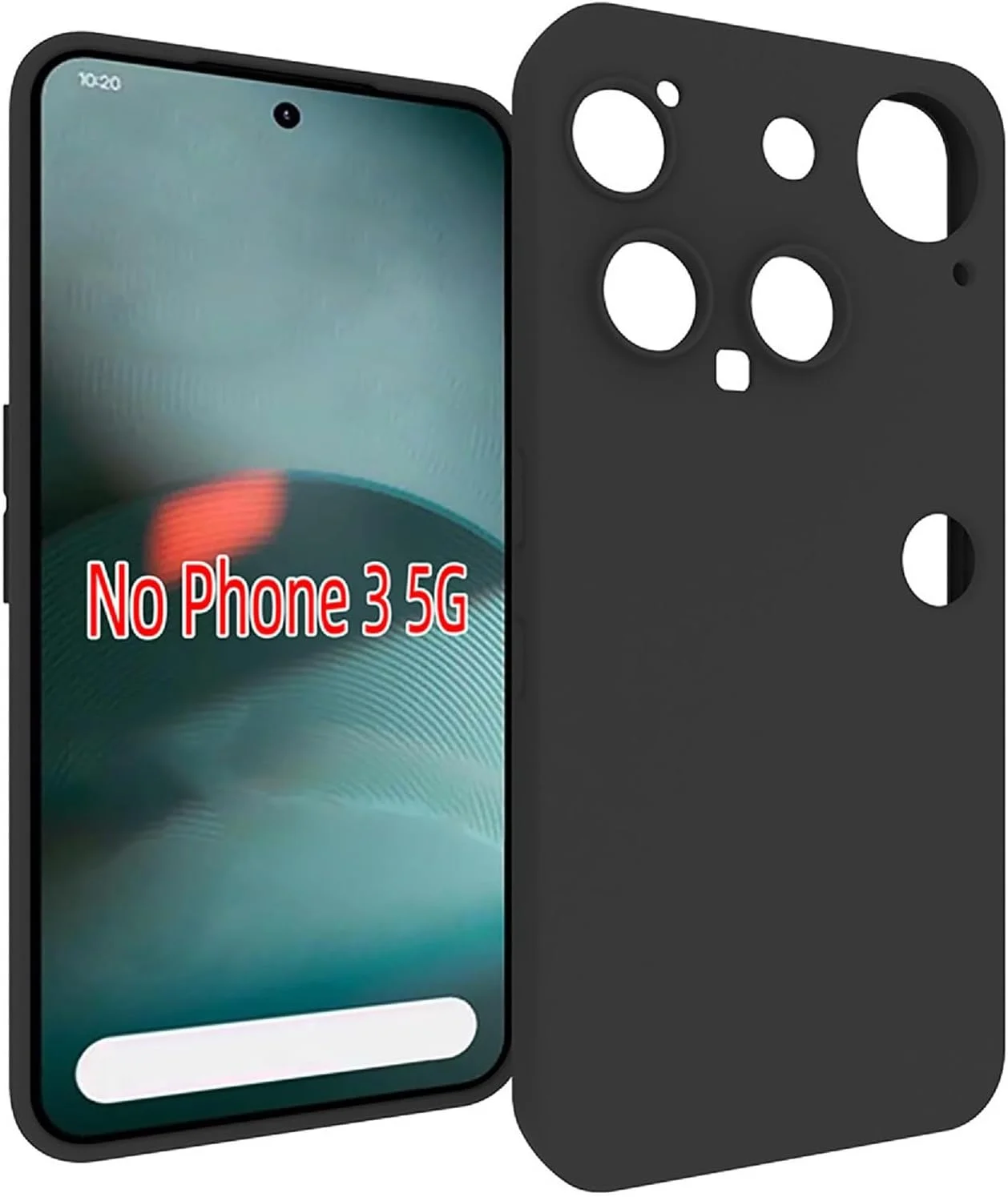 کاور محافظ ژیوپوی سازگار با ناتینگ فون (3)/ناتینگ فون 3، جنس TPU انعطاف پذیر، کاور فوق العاده نازک، ضد اثر انگشت، باریک، مقاوم در برابر سایش، ضد لغزش - مشکی