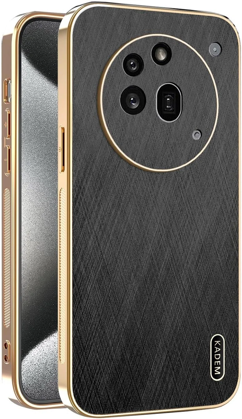 کاور محافظ گوشی ناتینگ فون (3a) پرو، طراحی فلز برس خورده منحصر به فرد، روکش چرم ممتاز، کاور بسیار نازک TPU سیلیکونی نرم (مشکی) کاور محافظ گوشی ناتینگ فون (3a) پرو، طراحی فلز برس خورده منحصر به فرد، روکش چرم ممتاز، کاور بسیار نازک TPU سیلیکونی نرم (مشکی)