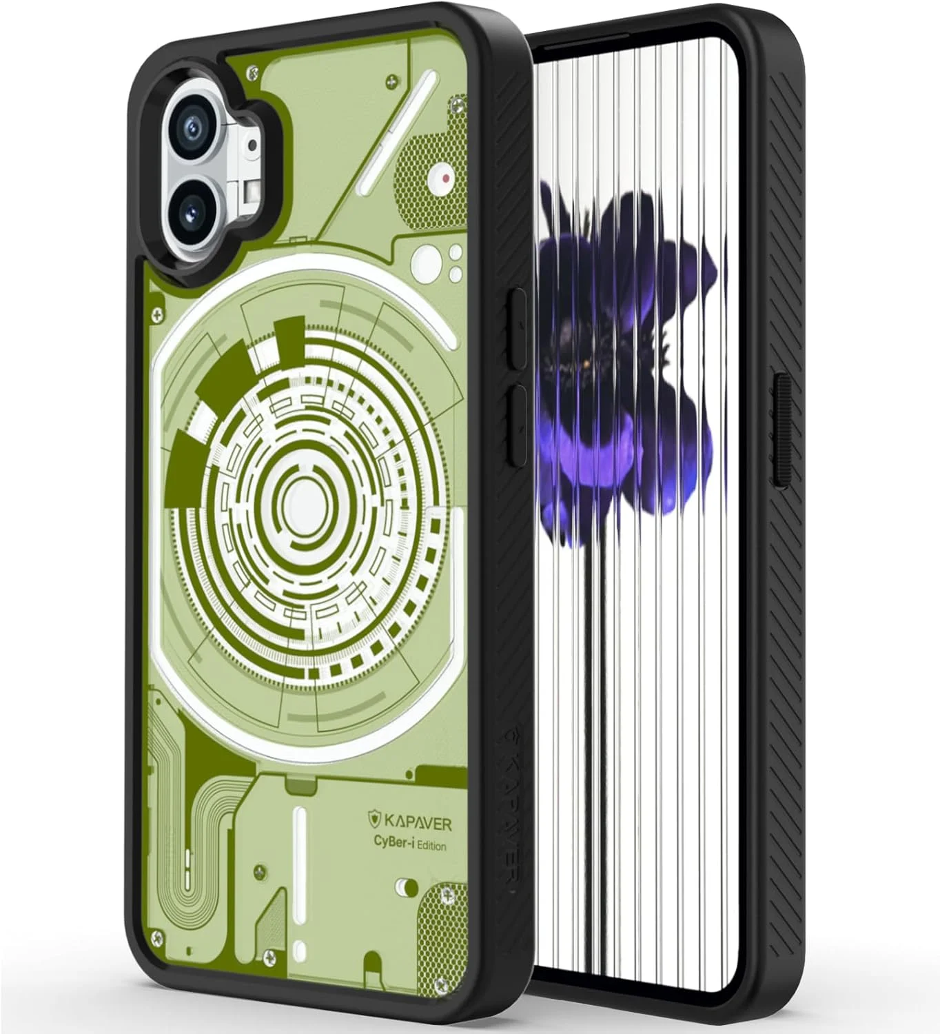 کاور پشتی KAPAVER CyBer-i Edition برای Nothing Phone 1 - مشکی [CyBer-02]