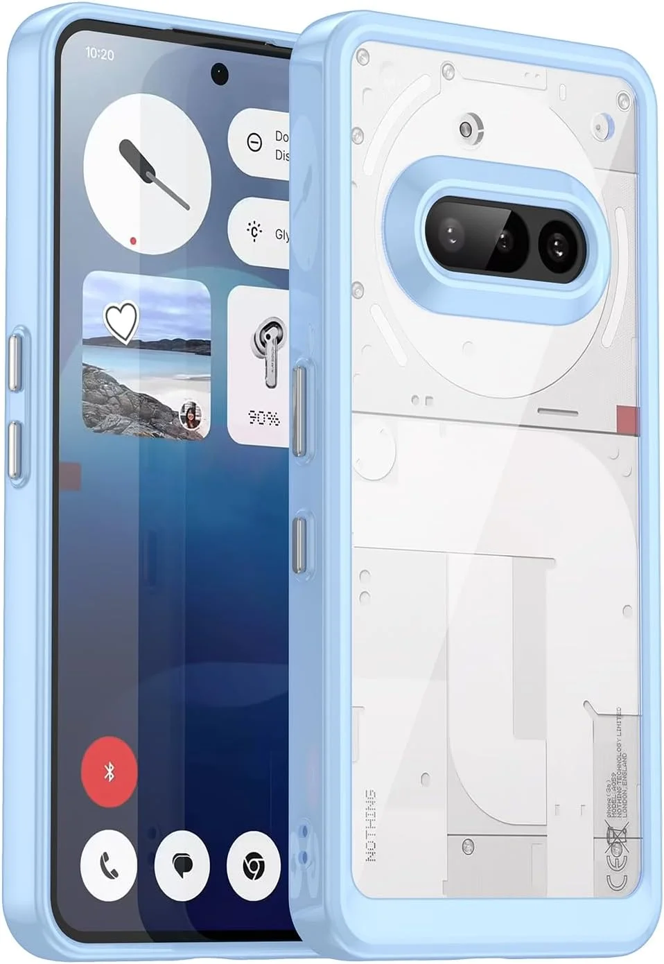 کاور گوشی OIATROE برای گوشی ناتینگ (3a)، باریک و شیک، TPU، [انعطاف پذیری بالا] [بافت ظریف] [جذب ضربه]، محافظ - آبی