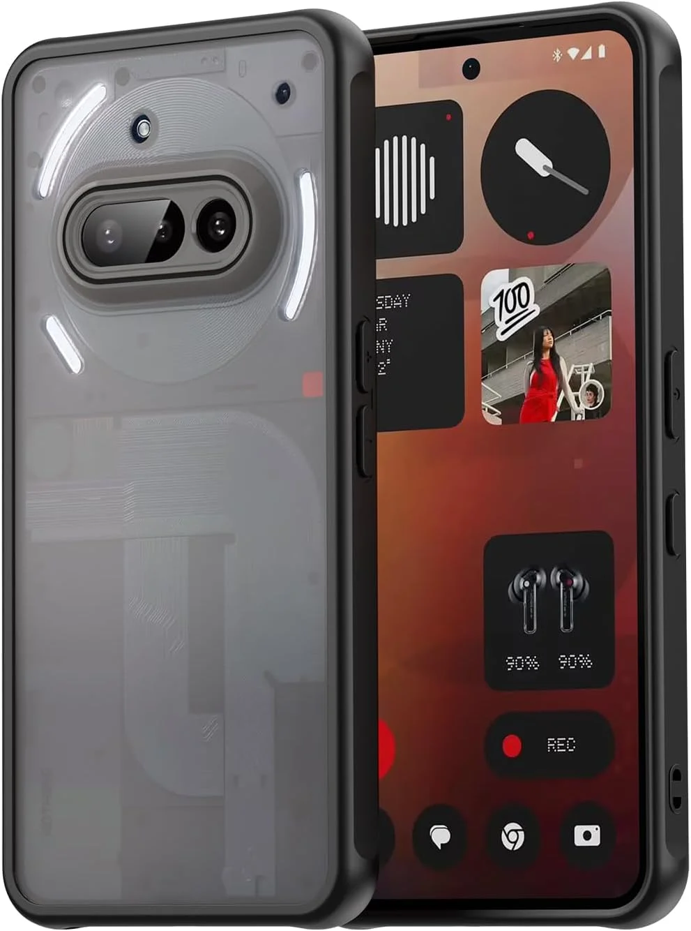 کاور محافظ گوشی ناتینگ فون 3a، مات شفاف ضد ضربه با محافظت نظامی (مشکی) کاور محافظ گوشی ناتینگ فون 3a، مات شفاف ضد ضربه با محافظت نظامی (مشکی)